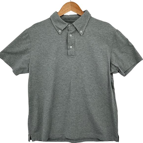 Spier & Mackay Other - Spier & Mackay Polo Shirt Mens Large Gray Pique Short Sleeve Button Collar Golf